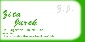 zita jurek business card